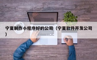 岑溪宁夏制作小程序好的公司（宁夏软件开发公司）
